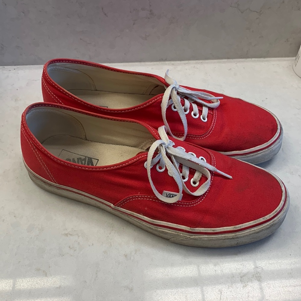 Vans classic low top red/white size 12 men’s